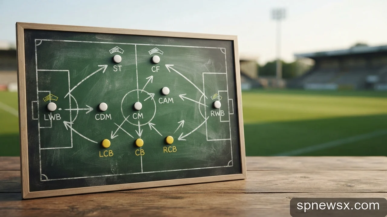 Minh họa: Cách đọc hiểu sơ đồ chiến thuật 3-5-2 và biến thể phòng ngự phản công