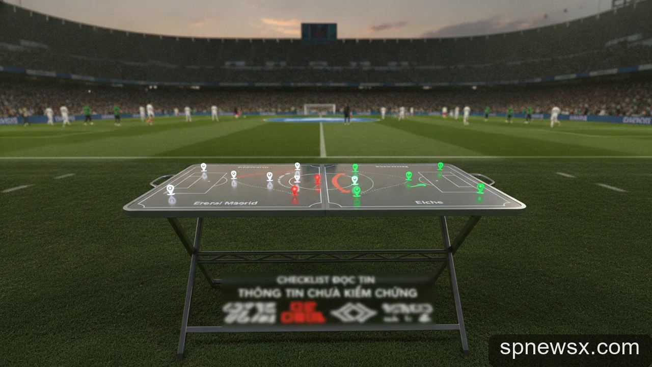Minh họa cho Đội hình Real Madrid gặp Elche: Checklist đọc tin để không bị dẫn dắt bởi thông tin chưa kiểm chứng